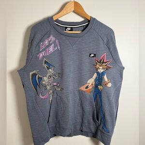 Custom Upcycled Nike Yu-Gi-Oh! Graphic Sweatshirt Jordan Anime